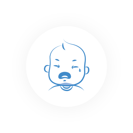 Symptoms of colic:  baby crying