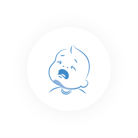 Symptoms of colic: improper breathing 